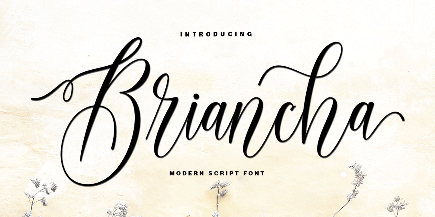 Beispiel einer Briancha-Schriftart